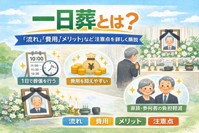 一日葬とは?「流れ」「費用」「メリット」など注意点を詳しく解説 | 永代供養の樹木葬リーフログ