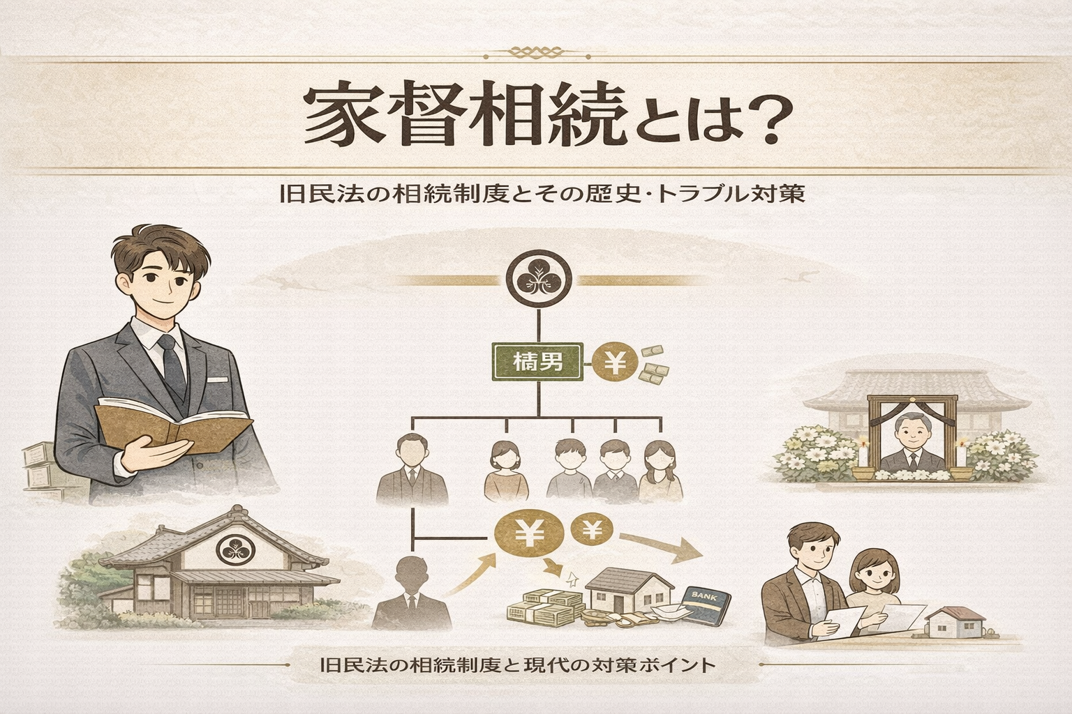 家督相続とは？旧民法の相続制度の特徴と現代の対策ポイントを解説 | 永代供養の樹木葬リーフログ