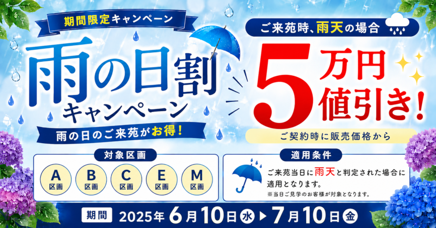 雨の日キャンペーン 5万円値引き